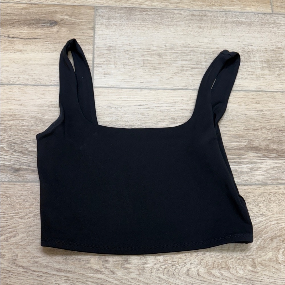 Express Black Sleeveless Crop Top
